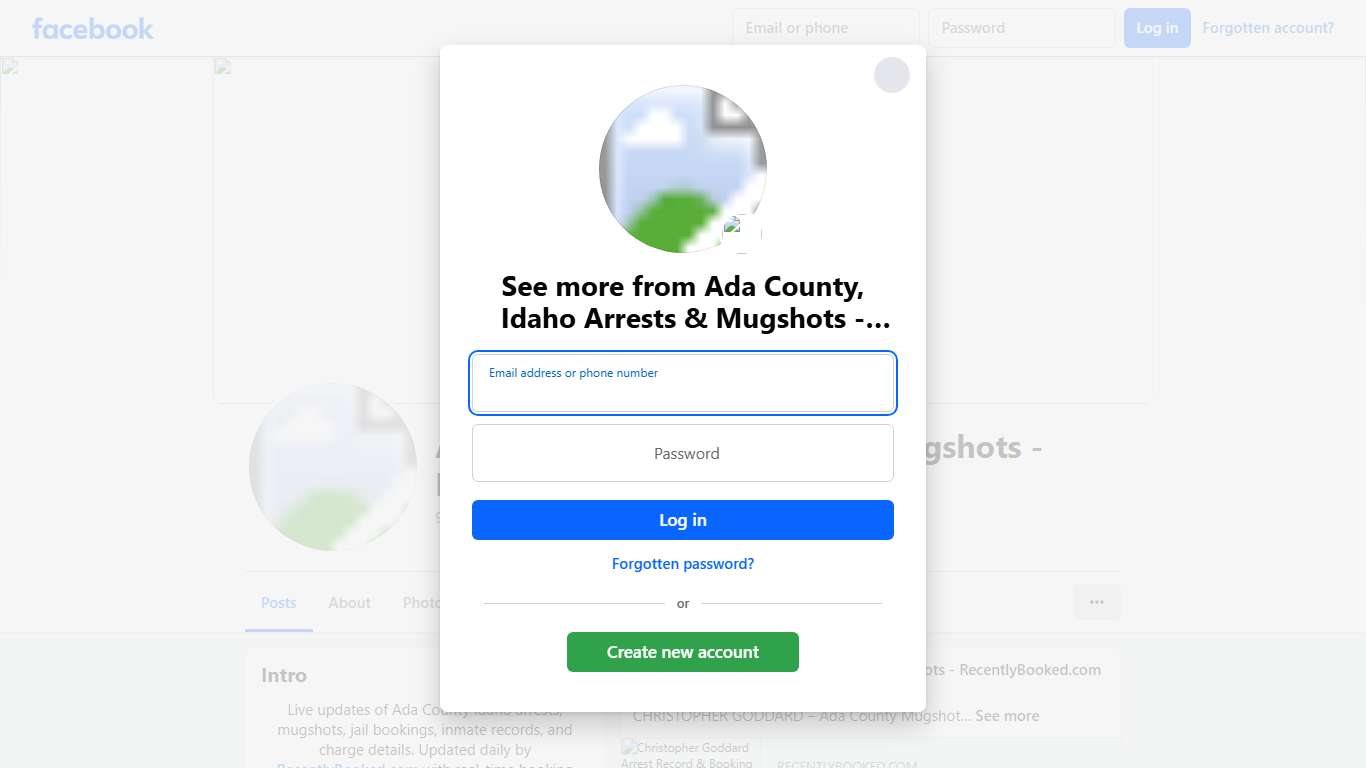 Ada County, Idaho Arrests & Mugshots - RecentlyBooked.com | Facebook